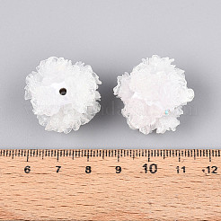 Strassperlen aus Polymerton mit geprägten Harzrosen&nbsp;RESI-T059-04A