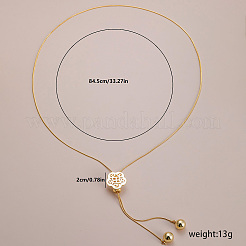 Elegante collana con ciondolo a forma di Y con fiore cavo per autunno/inverno&nbsp;RX2303-4