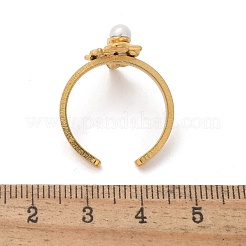 Manschettenringe aus 304er Edelstahl mit Zirkonia für Damen&nbsp;RJEW-D302-02G-05