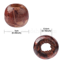 Gedruckte europäische Holzperlen&nbsp;WOOD-YW0001-10