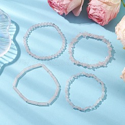 Ensembles de bracelets extensibles en perles de quartz rose naturel&nbsp;BJEW-JB10783