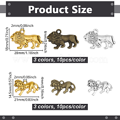 60 pz 6 stili pendenti in lega di stile tibetano&nbsp;FIND-GA0008-44