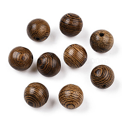 Perles en bois de wengé naturel, sans plomb, ronde, teinte, brun coco, 8mm, Trou: 1.5mm, environ 1948 pcs/500 g