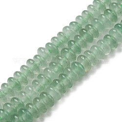 Chapelets de perles en aventurine vert naturel, rondelle, 4~4.5x2~2.5mm, Trou: 1.2mm, Environ 155~163 pcs/chapelet, 15.24''~15.31'' (38.7~38.9 cm)