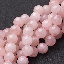 Природного розового кварца нитей бисера, круглые, 14 мм, отверстие : 1 мм, около 28 шт / нитка, 15.5 дюйм