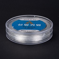 Korean Round Crystal Elastic Stretch Thread, for Bracelets Gemstone Jewelry Making Beading Craft, Clear, 0.8mm, about 45.93~47.02 yards(42~43m)/roll