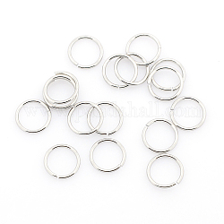 304 in acciaio inox anelli di salto aperto, colore acciaio inossidabile, 14x1.2mm, diametro interno: 11.6mm, circa 800pcs/scatola