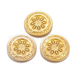 Pendente in lega stile tibetano rotonde piatta grandi ,  piombo e cadmio libero, oro, 51x3mm, Foro: 2 mm