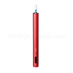 Electric Aluminum Manicure Grinding Burnishing Machine, No Grinding Heads, Red, 11x2.35cm