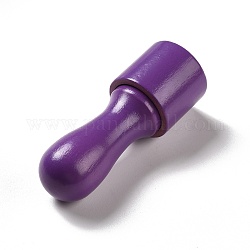 Шерстяной войлок деревянная ручка, иглопробивной инструмент для валяния стежков, в состоянии держать 8 иглы, фиолетовые, 73.5x27 мм, отверстие : 2 мм