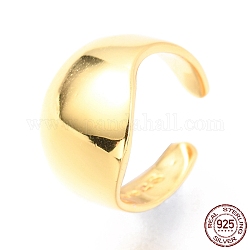 925 Manschettenohrringe aus Sterlingsilber, mit s925-Stempel, golden, 10.5x10x7 mm