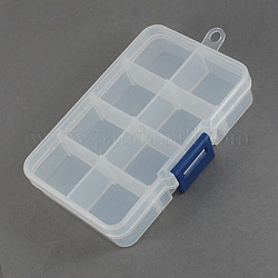 Plastic Containers, 8 Compartments, Clear, 105x69x23mm