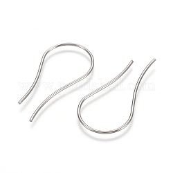 304 Stainless Steel Earring Hooks, Ear Wire, Stainless Steel Color, 30x0.8mm