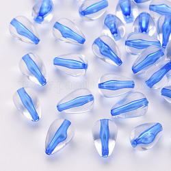 Abalorios de acrílico transparentes, lágrima, azul real, 14.5x9.5mm, agujero: 1.6 mm, aproximamente 600 unidades / 500 g