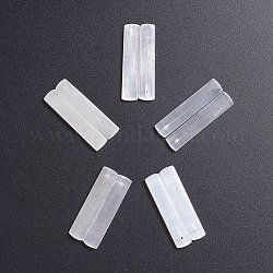 Pendentifs de sélénite naturelle, pour la fabrication de bijoux, rectangle, 48~48.5x10~10.5x4~4.5mm, Trou: 1mm