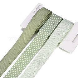 9 Yards 3 Styles Polyester Ribbon, for DIY Handmade Craft, Hair Bowknots and Gift Decoration, Light Green Color Palette, Pale Green, 1~1-1/8 inch(25~28mm), about 3 yards/style