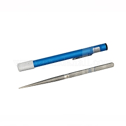 Galvanisierter Diamantmesserschärferstab, einziehbar, mit Alu-Stiftrohr & PP-Beutel, Blau, 123~130x6~13x5~10 mm, 123x13x10 mm, 2 Stück / Set