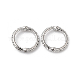 Cadres de perles en laiton, anneau, Platine plaqué réel, 10~11x2.5mm, Trou: 1mm, diamètre intérieur: 8.5 mm