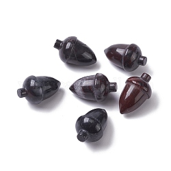 Perles de pierres de sang naturelles, pas de trous / non percés, pour création de fil enroulé pendentif , aveline, 27.5~30x18~19.5mm