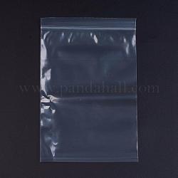 プラスチックジップロックバッグ  再封可能な包装袋  トップシール  セルフシールバッグ  長方形  ホワイト  24x16cm  片側の厚さ：3.1ミル（0.08mm）  100個/袋