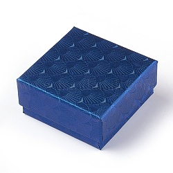 Boîte en carton, carrée, bleu marine, 7.5x7.5x3.5 cm