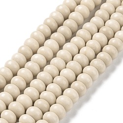 Natural Fossil Beads Strands, Rondelle, 8x5mm, Hole: 1.2mm, about 70~74pcs/strand, 14.76~15.08''(37.5~39.3cm)