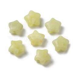Perle di giada xinyi naturali / giada cinese meridionale, stella, 8.5~9.5x9.5~10x5~5.5mm, Foro: 1~1.2 mm