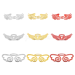 SUPERFINDINGS 3 Styles Angel Wings Car Decals Reflective Wing Sticker Sets Plastic Wing Decals 3D Angel Wings Emblem Auto Car Badge Decals for Cars Motorcycle Car Window