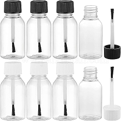 Benecreat 20 Packungen 30 ml Plastikbürsten-Applikatordeckelflaschen für Kleber, Farbe, Kunstjournal und Hausprojekt