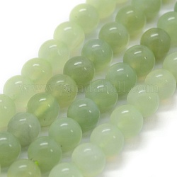 Naturali nuove perle di giada fili, tondo, 8mm, Foro: 0.8 mm, circa 49pcs/filo, 15.3 pollice (39 cm)