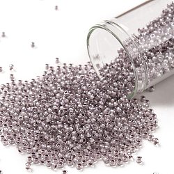 Круглые бусины toho, японский бисер, (353) кристалл с лиловой подкладкой, 11/0, 2.2 мм, отверстие : 0.8 мм, Около 50000 шт / фунт