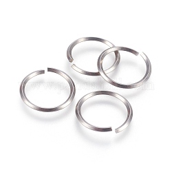 304 Stainless Steel Open Jump Rings, Stainless Steel Color, 12 Gauge, 20x2mm, Inner Diameter: 16mm, about 110pcs/bag