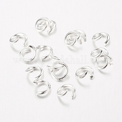 Anellini di Ferro, aperto, colore argento placcato, singolo anello, 21 gauge, 4x0.7mm, diametro interno: 2.6mm, circa 29000pcs/1000g