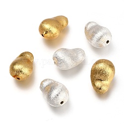 Perles en laiton, torsion ovale  , couleur mixte, 19~20x13x11mm, Trou: 1.6~1.8mm