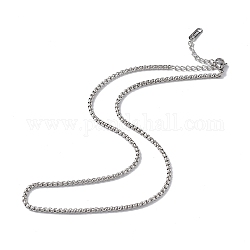 304 collana a catena in acciaio inossidabile per uomo donna, colore acciaio inossidabile, 15.98 pollice (40.6 cm)