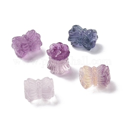 Perles de fluorite naturelles, lotus, 15~17x12~12.5mm, Trou: 1.6mm