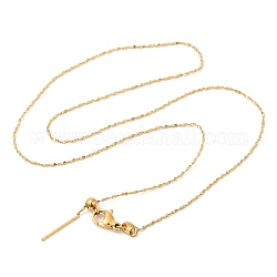304 Serpentinenkette aus Edelstahl für Damen, zur Herstellung von Perlenketten, golden, 17.24 Zoll (43.8 cm)