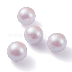 Plastikperlen mit Pompons, Nachahmung Perlen, mittig gebohrt, Runde, Lavendel, 15.5~16 mm, Bohrung: 1.6 mm