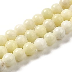 Chapelets de perles de jade naturel, ronde, 6~6.5mm, Trou: 1mm, Environ 59 pcs/chapelet, 14.96'' (38 cm)
