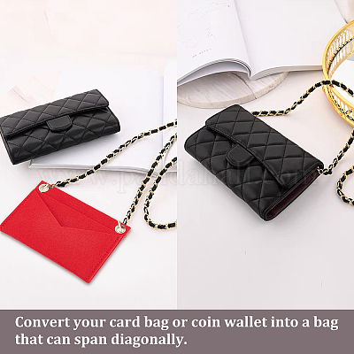 WADORN 3 Sizes Felt Organizer Insert for Women Pochette, Mini Wallet Insert  Organizer Clutch Envelope Bag Conversion Bag in Bag Multi-Pocket Insert