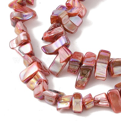 Eau douce naturelle de coquillage perles brins&nbsp;BSHE-H018-07-1
