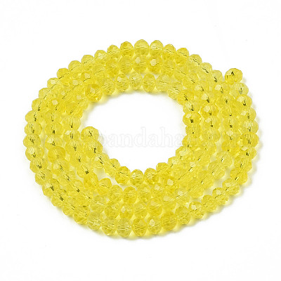 Chapelets de perles en verre électroplaqué&nbsp;EGLA-A044-T3mm-A29-1