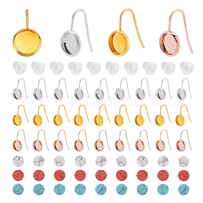 30pcs Hypoallergenic 8 Colors Earring Hooks Ball Coil French Ear Wires  Steel