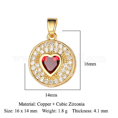 Wholesale Brass Micro Pave Cubic Zirconia Pendants 