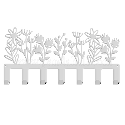 Superdant portachiavi a forma di fiore gancio in metallo piante decorative  7 gancio organizzatore chiave montaggio