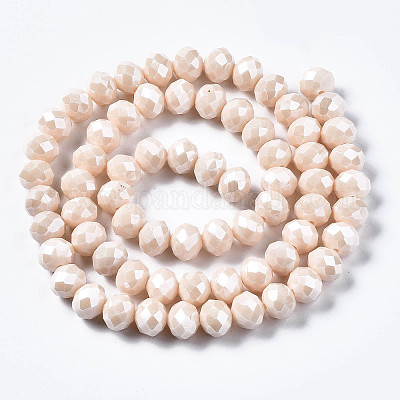 Chapelets de perles en verre électroplaqué&nbsp;EGLA-A034-P2mm-A17-1