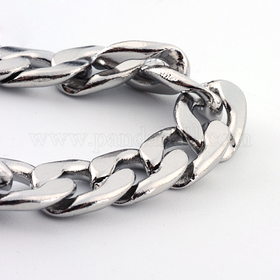 7.5mm Black Curb Chain Necklace