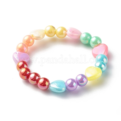 Wholesale Opaque Acrylic Beads Stretch Bracelet Sets for Kids 