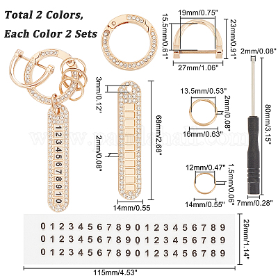 Chgcraft 4 set 2 colori fai da te portachiavi con ciondolo numero kit per  la creazione all'ingrosso 