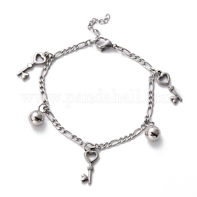 Wholesale 304 Stainless Steel Charm Bracelets 